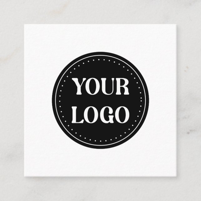 elegant, modern, refined, & editable.  square business card (Front)