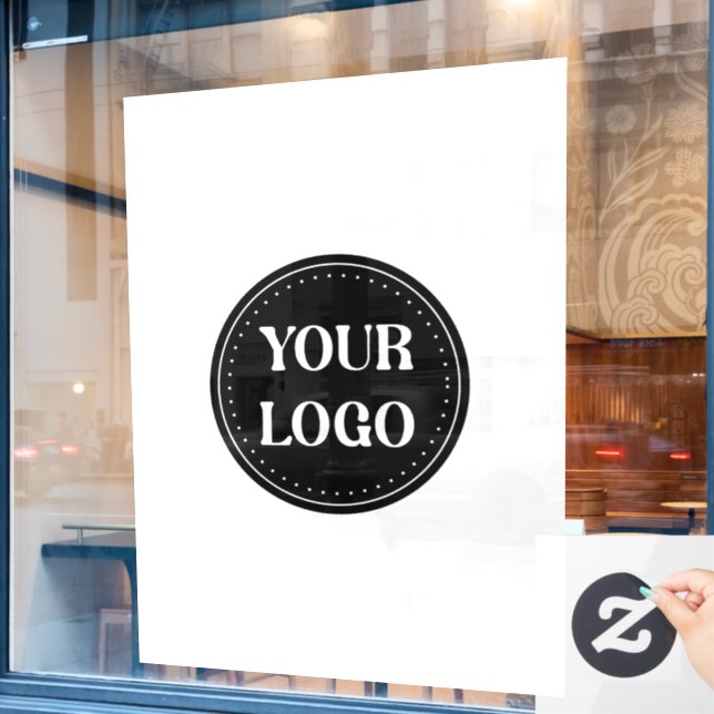 elegant, modern, refined, & editable.  window cling (Cafe Window)