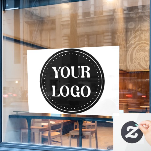 elegant, modern, refined, & editable.  window cling (Cafe Window)