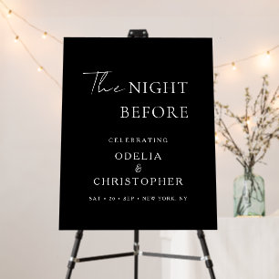 Elegant Modern Rehearsal Dinner Wedding Welcome Foam Board