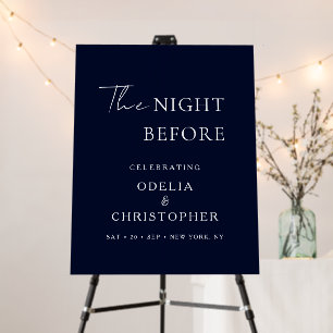 Elegant Modern Rehearsal Dinner Wedding Welcome Foam Board