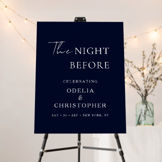 Elegant Modern Rehearsal Dinner Wedding Welcome Foam Board