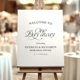 Elegant Modern Rehearsal Dinner Welcome Sign