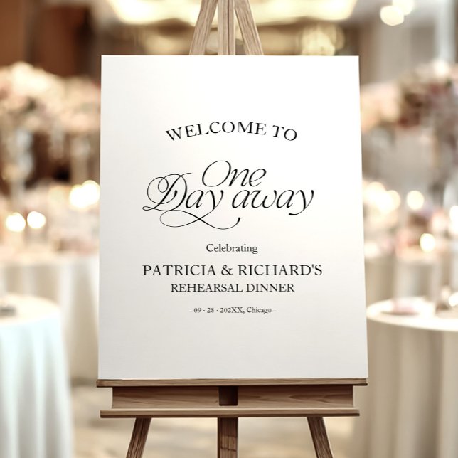 Elegant Modern Rehearsal Dinner Welcome Sign (Creator Uploaded)