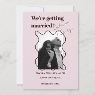 Elegant Modern Retro Photograph Wedding Invitation