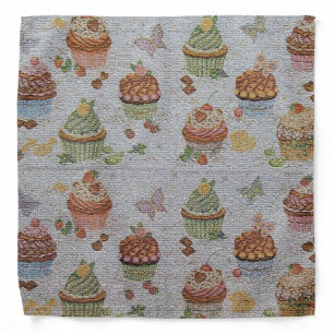 Elegant Modern Retro Vintage Flower Bandana