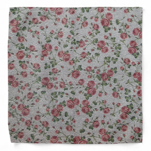 Elegant Modern Retro Vintage Flower Bandana