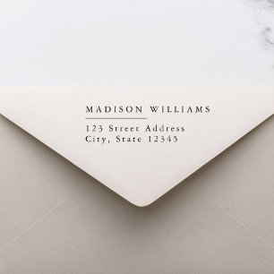 Elegant Modern Return Address Rubber Stamp