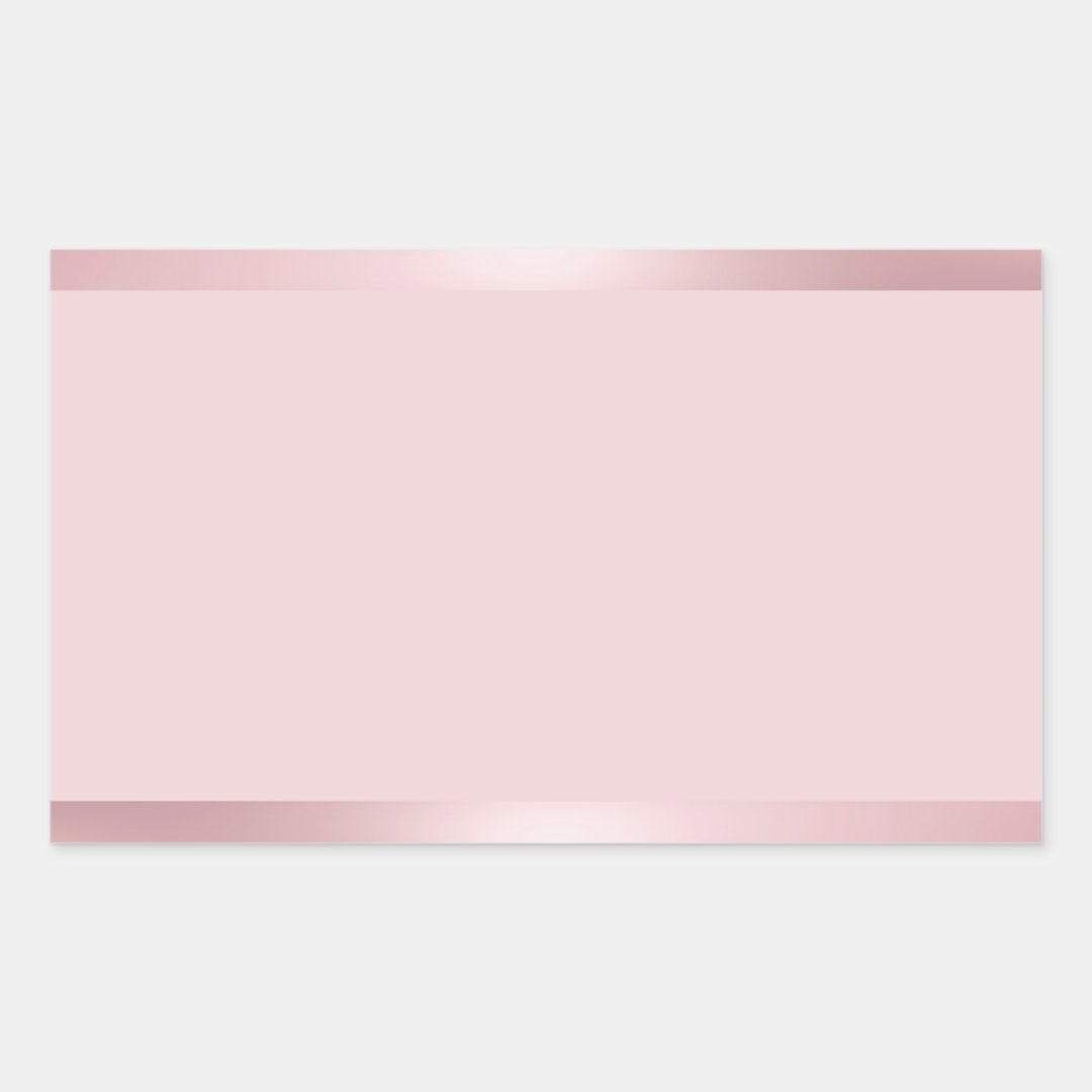 Elegant Modern Rose Gold Blank Template Trendy Rectangular Sticker | Zazzle