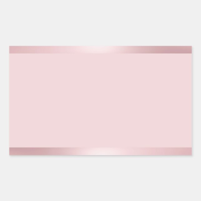 Elegant Modern Rose Gold Blank Template Trendy Rectangular Sticker (Front)