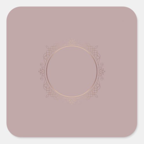 Elegant Modern Rose Gold Blank Template Trendy Square Sticker