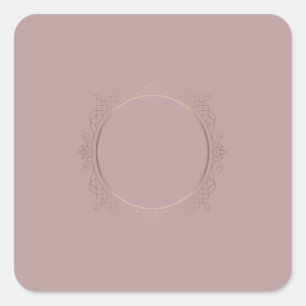 Elegant Modern Rose Gold Blank Template Trendy Square Sticker