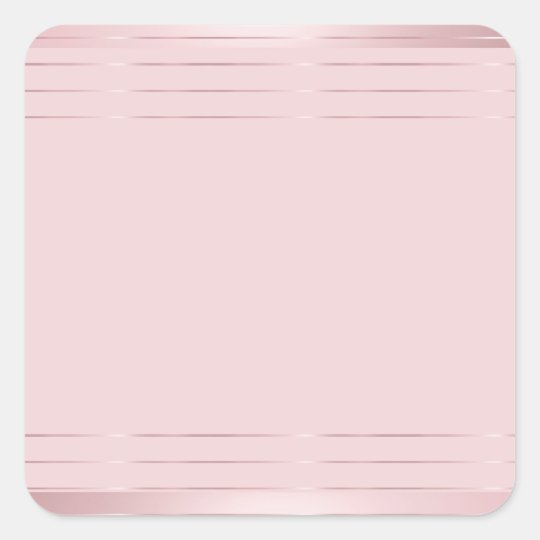 Elegant Modern Rose Gold Blank Template Trendy Square Sticker | Zazzle.com