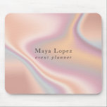 Elegant modern rose gold holographic event planner mouse pad<br><div class="desc">Simple yet beautiful and stylish mouse pad in gradient purple faux glitter texture.</div>