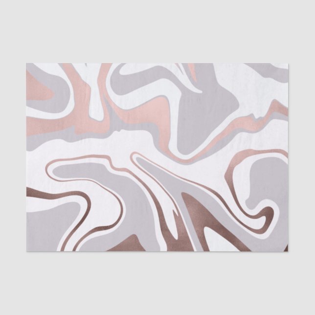Elegant modern rose gold marble look tissue paper (Front)
