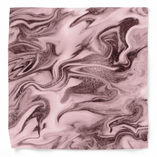 Elegant modern rose gold & pink marble look bandana