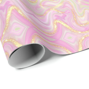 Elegant modern rose gold & pink marble   wrapping paper