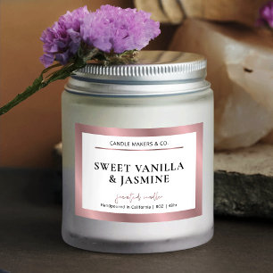 Elegant Modern Rose Gold Product Packaging Label