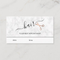 Elegant modern rose gold scissors hairstylist
