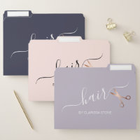 Elegant modern rose gold scissors hairstylist