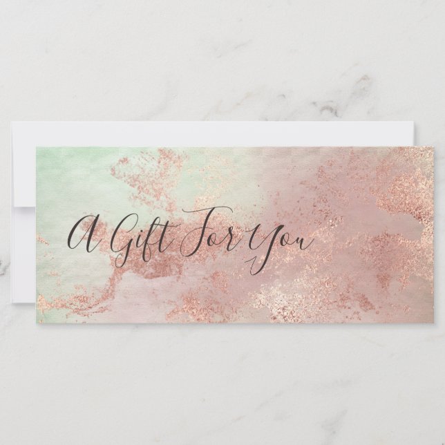 Elegant modern rose gold watercolor makeup artist (Front)