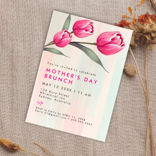 Elegant modern Rose Simple mother's day BRUNCH Invitation