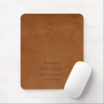 Elegant Modern Rustic Tan Leather Texture Custom Mouse Pad<br><div class="desc">If you need any further customisation please feel free to message me on yellowfebstudio@gmail.com.</div>