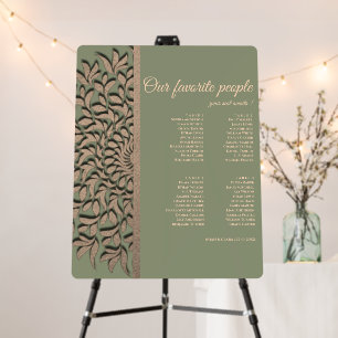 Elegant Modern Sage green & gold classic mandala F Foam Board