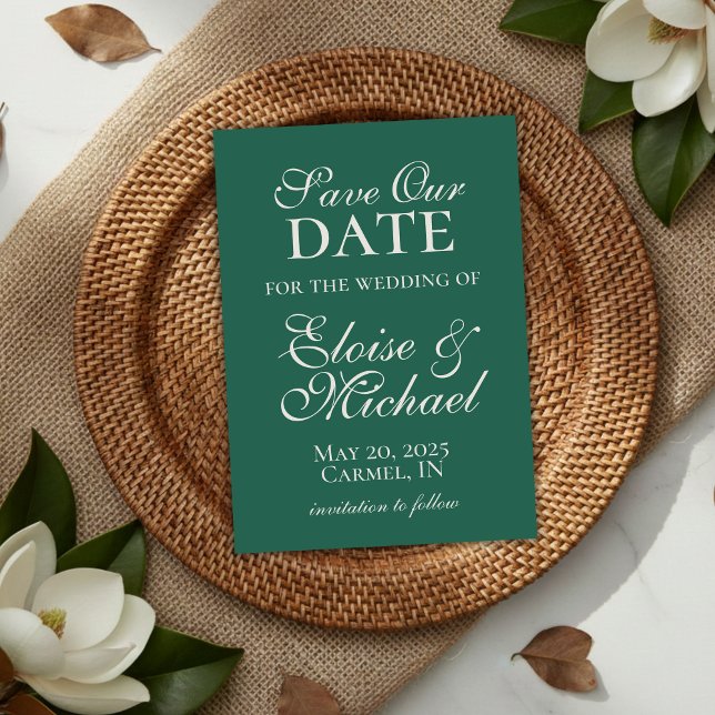 Elegant Modern Sage Green Wedding Save the Date (Elegant Modern Sage Green Wedding Save the Date
)