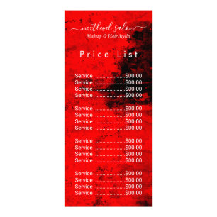 Elegant Modern Salon Price List Rack Card