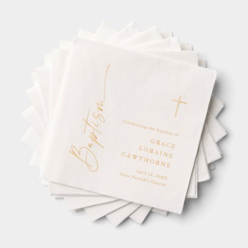 Elegant Modern Script Baptism 