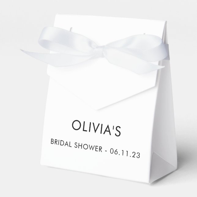 Elegant Modern Script | Bridal Favor Box (Front Side)