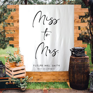 Elegant Modern Script   Bridal Shower Backdrop
