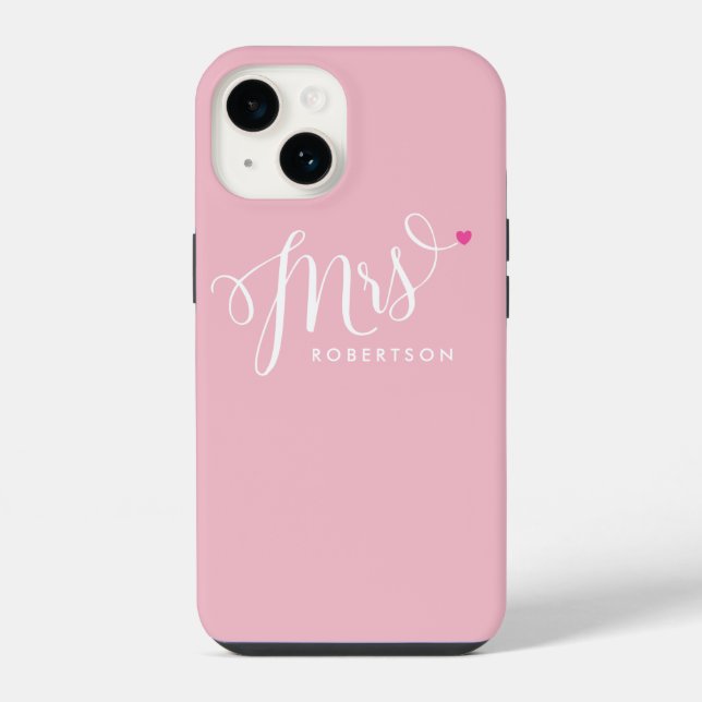 Elegant Modern Script Bride Future Mrs Iphone Case (Back)