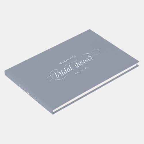 Elegant Modern Script Calligraphy Bridal Shower Gu Guest Book