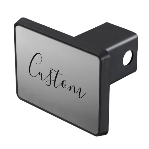 Elegant Modern Script Editable Black Text Writing Hitch Cover