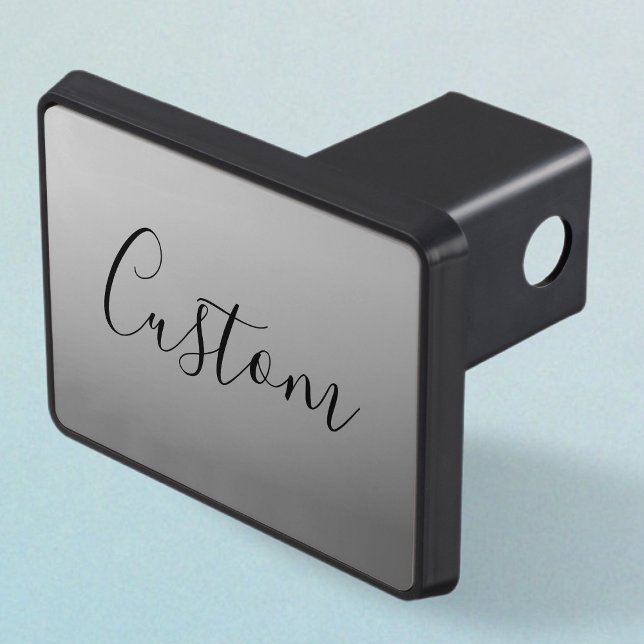 Elegant Modern Script Editable Black Text Writing Hitch Cover (Creator Uploaded)