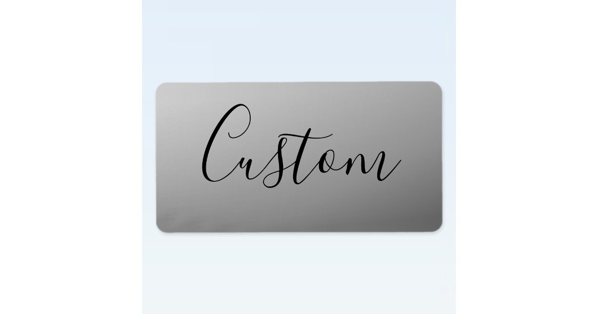 Script Lablled Elegant Modern Script Editable Black Text Writing Label | Zazzle