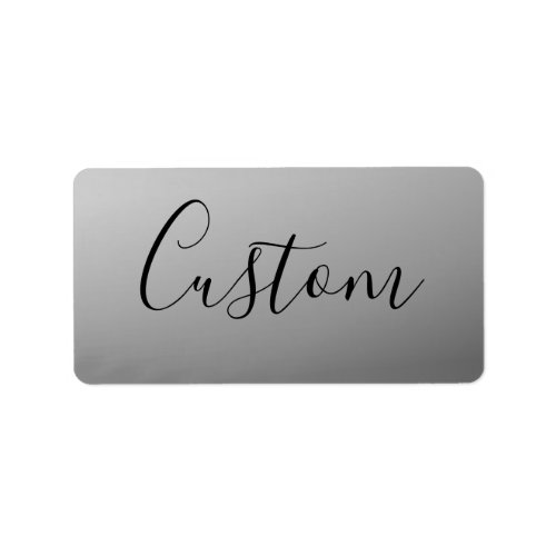 Elegant Modern Script Editable Black Text Writing Label