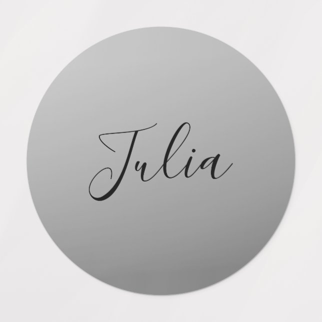 Elegant Modern Script Editable Black Text Writing Labels (Design 1)