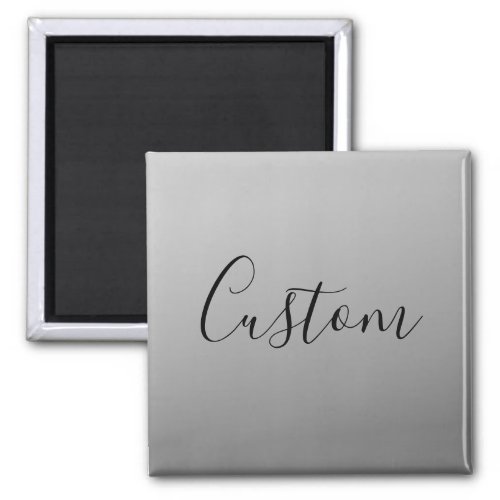 Elegant Modern Script Editable Black Text Writing Magnet