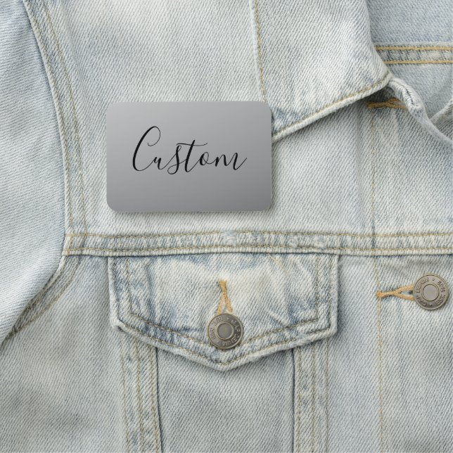 Elegant Modern Script Editable Black Text Writing Name Tag (In Situ)