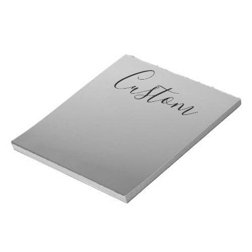 Elegant Modern Script Editable Black Text Writing Notepad