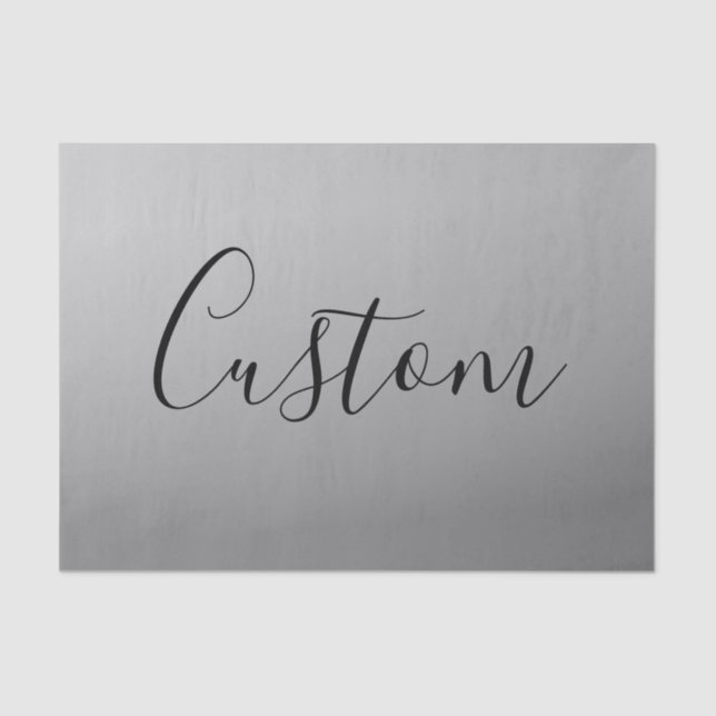 Elegant Modern Script Editable Black Text Writing Tissue Paper (Front)