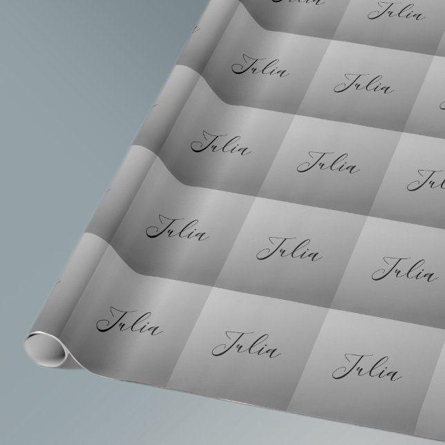 Elegant Modern Script Editable Black Text Writing Wrapping Paper (Creator Uploaded)