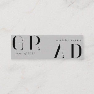 elegant modern script graduation name card