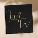 Elegant Modern Script Initial Name Monogram  3 Ring Binder<br><div class="desc">Create your own personalized binder featuring your custom name and personalized script monogram initials.</div>