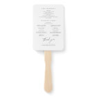 Elegant modern script minimalist wedding program