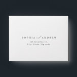 Elegant modern script minimalist wedding RSVP Envelope<br><div class="desc">Modern minimalist design in charcoal black and white,  simple and elegant. Great RSVP envelope for modern wedding and other events. 
See all the matching pieces in collection.</div>