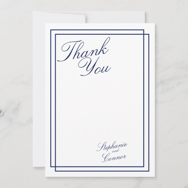 Elegant Modern Script Minimalistic Thank You Invitation (Front)